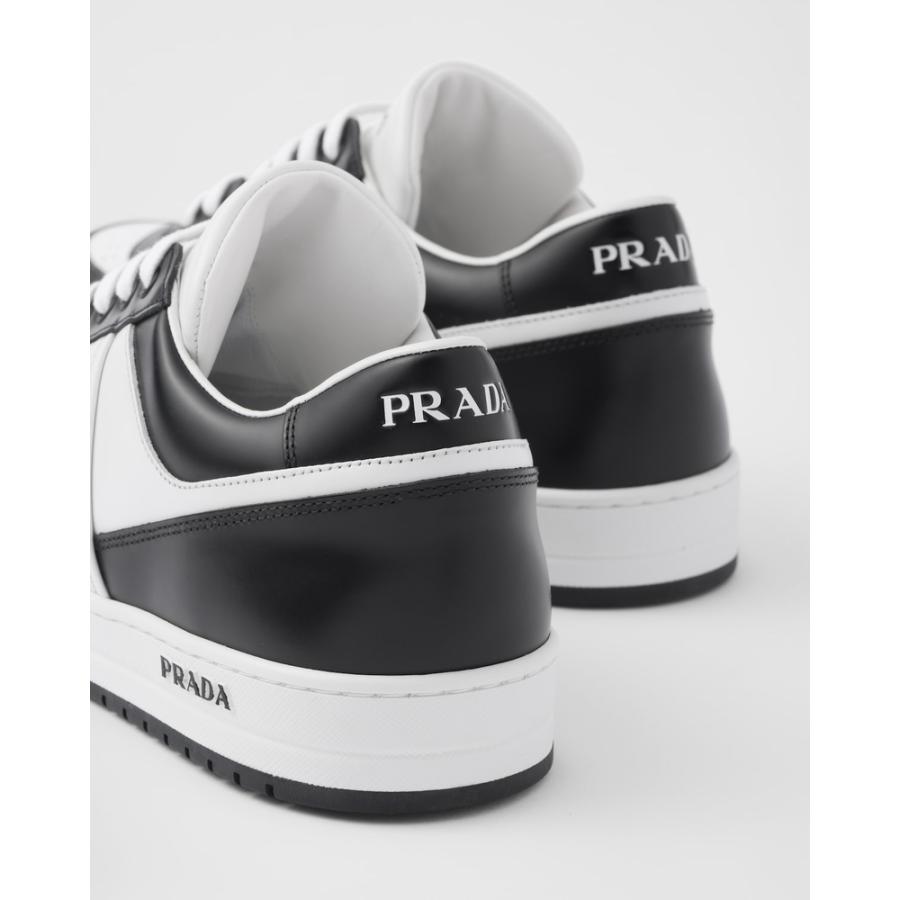 プラダ PRADA 2026春夏 メンズ ダウンタウン レザー スニーカー【ホワイト/ブラック 】【送料無料】【正規品】の画像