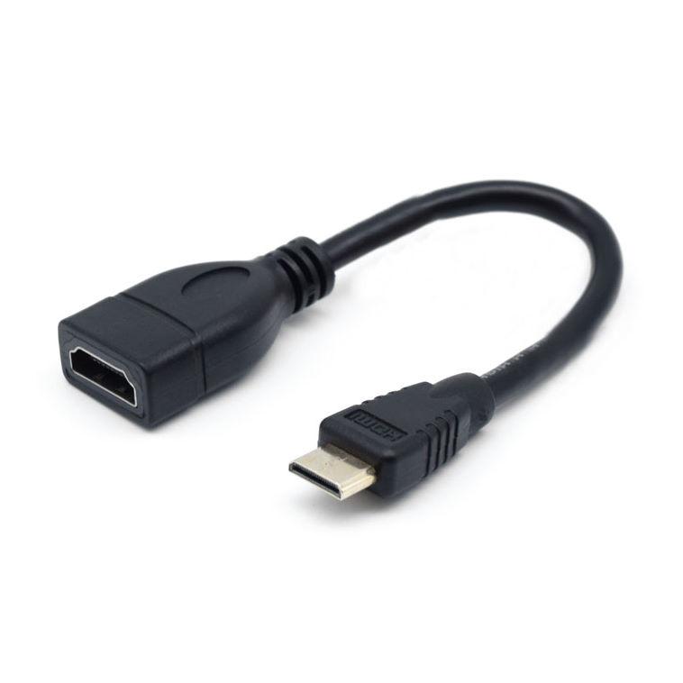 マーケットマーケットViViSun ハイスピードmini HDMI(オス)to HDMI(メス)変換ケーブル HDMIタイプAメス-HDMI タイプC(mini)オス ９０°Ｌ型 金メッキコネク 季節・空調家電用アクセサリー