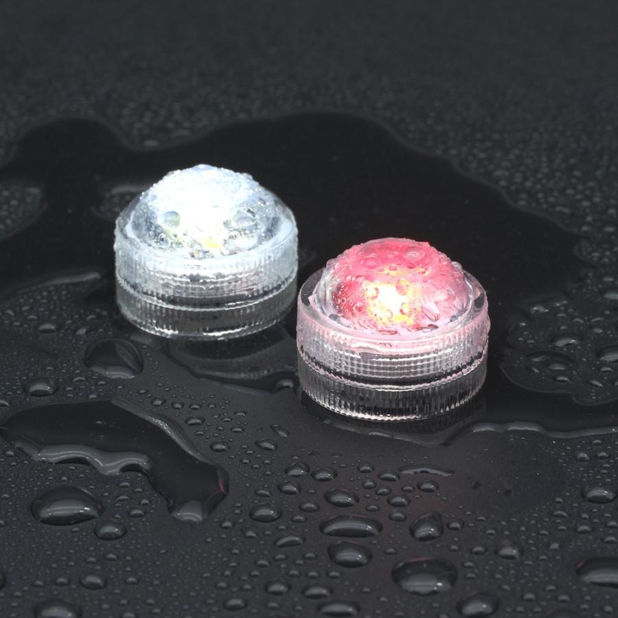 LEDライト台座 MaMe 2P - IP67準拠 防水 16色RGB リモコン制御 LEDミニ