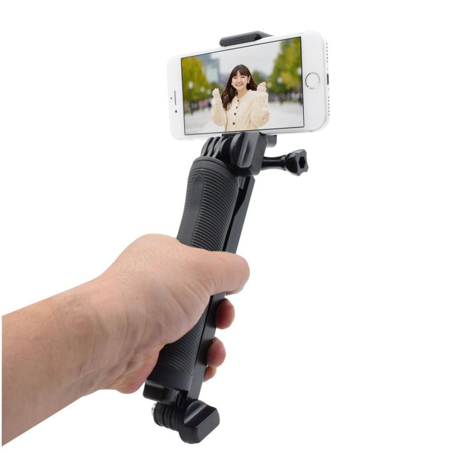 GoPro/OSMO ACTION対応 3Way 多機能 グリップ ホルダー MULTIGRIP-P 自撮り棒 セルフィ 多関節 ミニ三脚｜celectiashop｜03