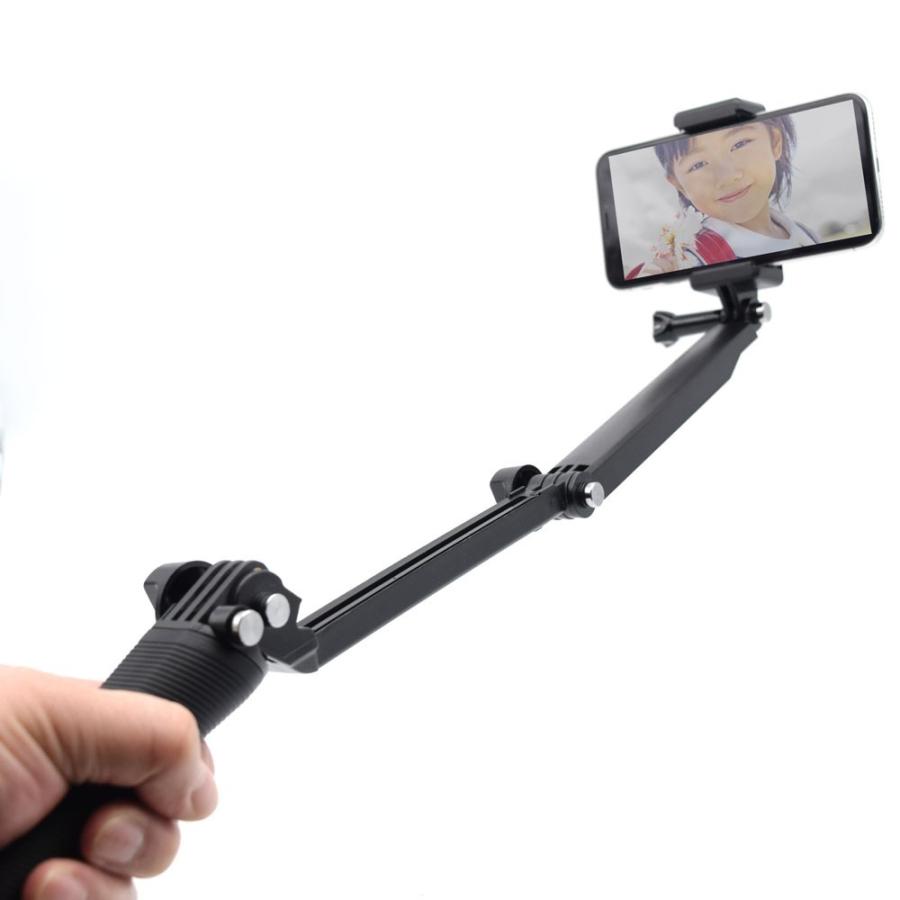 GoPro/OSMO ACTION対応 3Way 多機能 グリップ ホルダー MULTIGRIP-P 自撮り棒 セルフィ 多関節 ミニ三脚｜celectiashop｜04