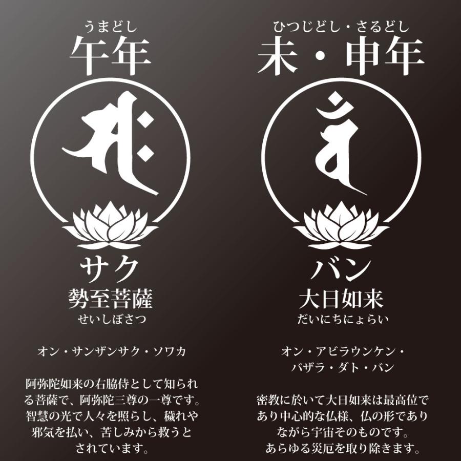 神峰干支体象詩 干支守護尊 未年 申年 ひつじどし さるどし 大日如来 梵字アクリル