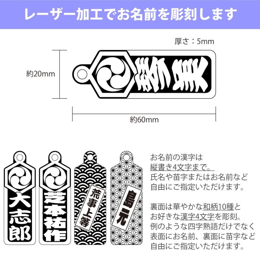 アガチス木製キーホルダー 亀甲三つ巴 低廉 両面彫刻 レーザー刻印 オーダーメイド 名入れ