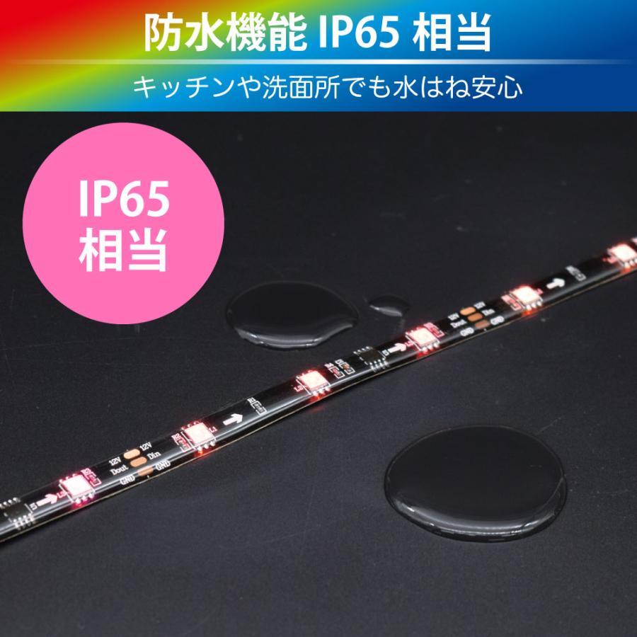JTT 日本トラストテクノロジー USBテープLED 10m 流れるRGBリモコン
