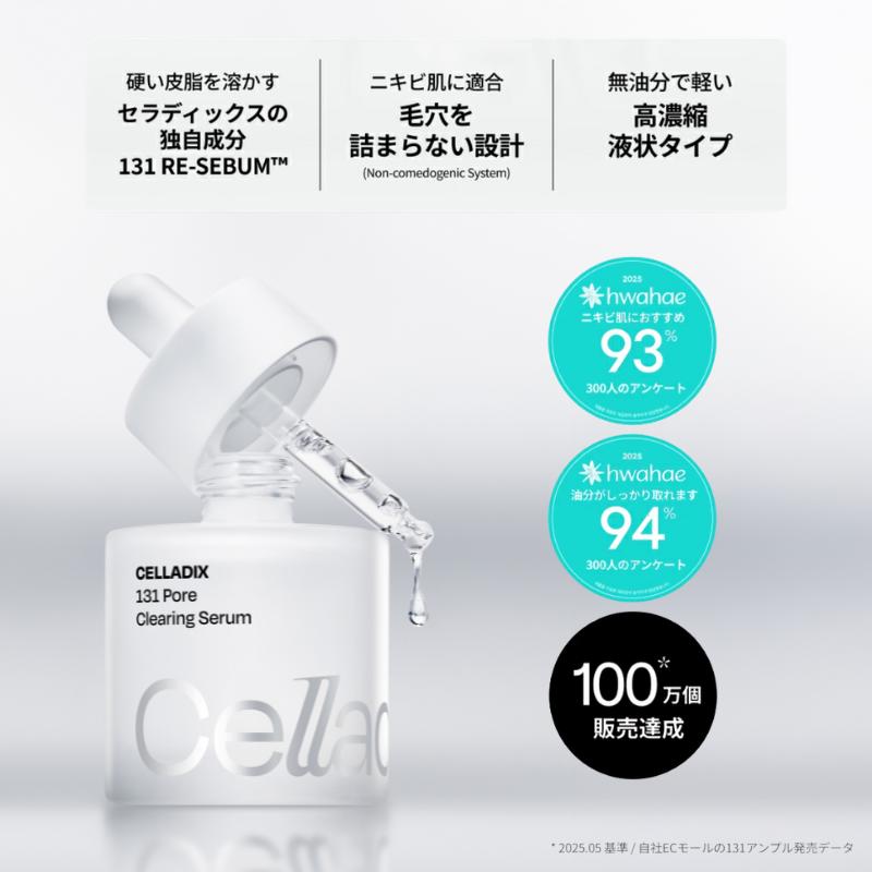 Celladix 131ポアクリアリングセラム 30ml 毛穴ケア美容液 皮脂ケア