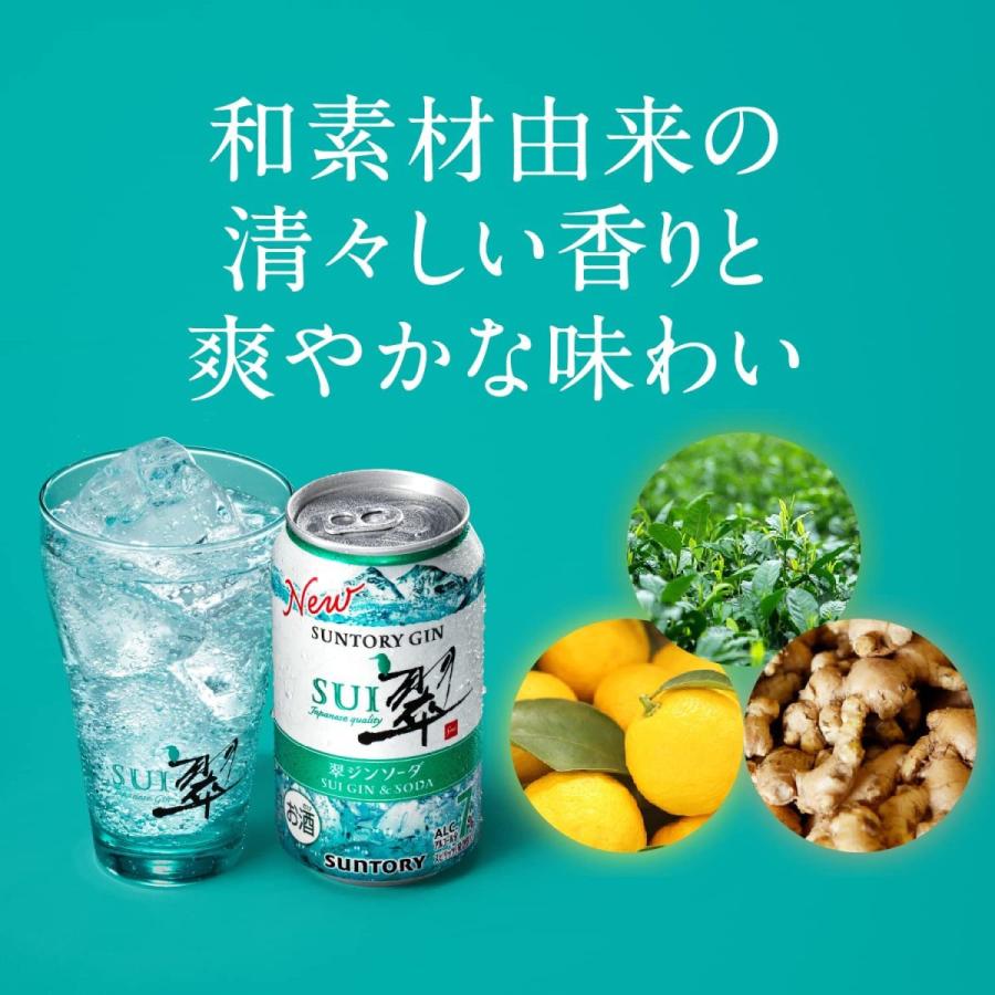 SUNTORY（サントリー） 翠 ジンソーダ缶 350ml 1ケース おまけ付き
