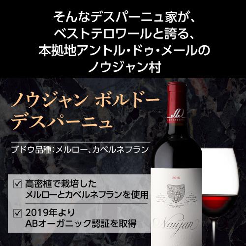 赤ワイン ノウジャン ボルドー ルージュ 2016 デスパーニュ 750ml フランス メルロ カベルネフラン  浜運｜cellar2｜06