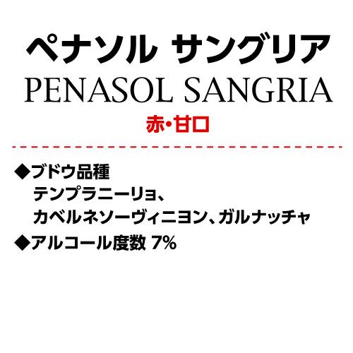 1本あたり730円(税込)送料無料！ペナソル サングリア 1Lパック ケース(6本入) 送料無料 スペイン 紙パック フルーツワイン 甘口 長S | ブランド登録なし | 08