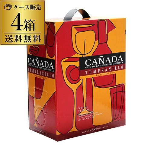 送料無料 ワイン ボックスワイン 箱ワイン 赤 カニャーダ ティント 3L