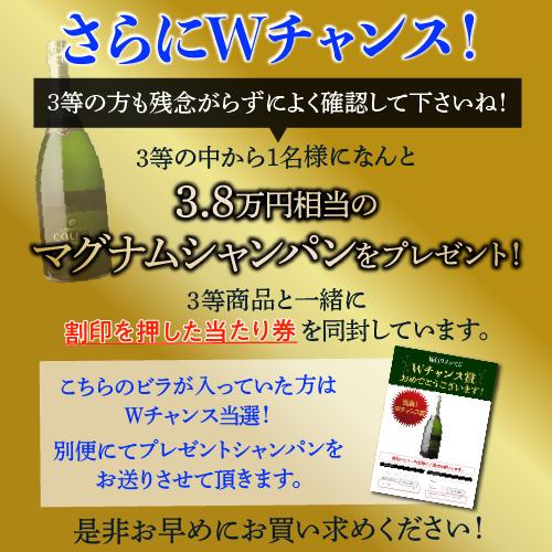 送料無料 白泡くじ 300本中半分以上が2等以上  バタールモンラッシェが当たるかも ? 先着300本限り 白ワイン スパークリングワイン 福袋｜cellar｜04