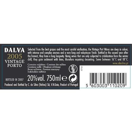 ダルバ ポート ヴィンテージ (2005) 750ml ポート 酒精強化ワイン 手土産 お祝い ギフト 長S | ブランド登録なし | 01