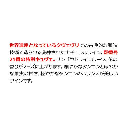 白ワイン ツー クヴェヴリ テラスズ チヌリ ルカツィテリ No.21 パパリ ヴァレー  750ml ジョージア グルジア 白 ワイン 辛口 長S | ブランド登録なし | 02