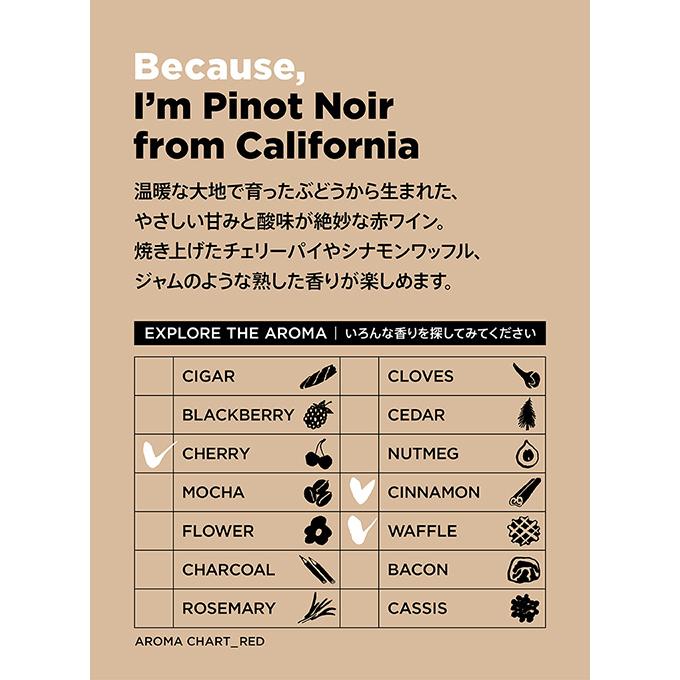 赤ワイン 辛口 アイム ピノ ノワール フロム カリフォルニア ビコーズ 750ml アメリカ カリフォルニア  長S 虎 | ブランド登録なし | 02