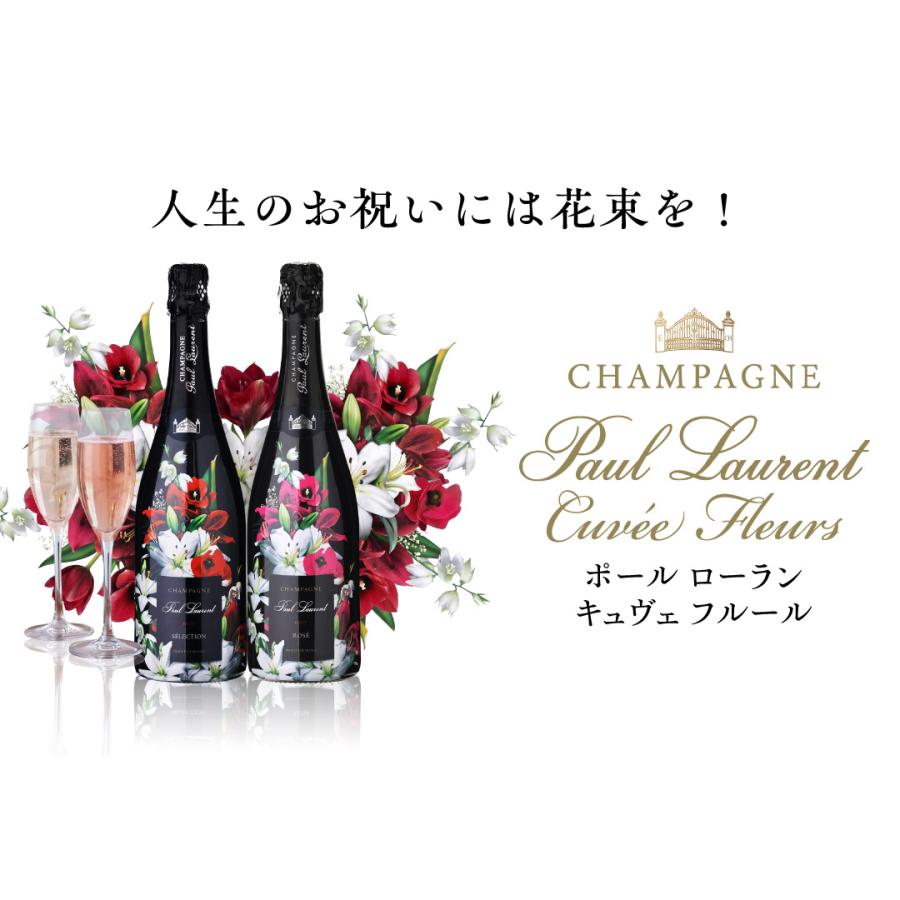 シャンパン ポール ローラン フラワーズ ロゼ ブリュット 750ml 送料無料 シャンパーニュ 浜運A | ブランド登録なし | 02