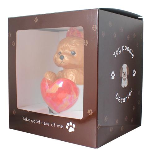 正規品 ブランデー 箱付き ティーカッププードル デキャンタ マロン