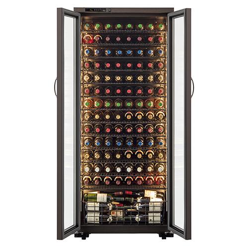 ワインセラー　フォルスター ロングフレッシュ ST-409FGII WK ウッドブラック 120本 送料無料 設置料無料 Forster 鍵付き 棚間広 ★期間限定特価 | フォルスター | 01