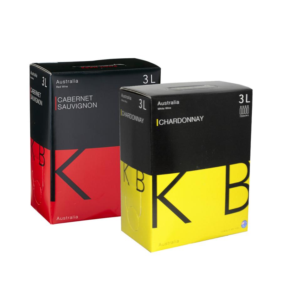 箱ワインセット ボックス ＫＢ オーストラリア 3L 赤 白各2箱 計4箱セット 長Sケース (4箱入) 長S ギフト | ブランド登録なし | 03