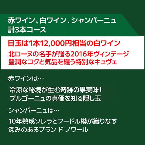 ワイン福袋 11月1日限定 3本入り2万円(税別) 3種類のコースから選べる セット 赤 白 シャンパン 泡 浜運 おひとり様1セット限定 予約 2026/11/5以降発送予定 | ブランド登録なし | 06