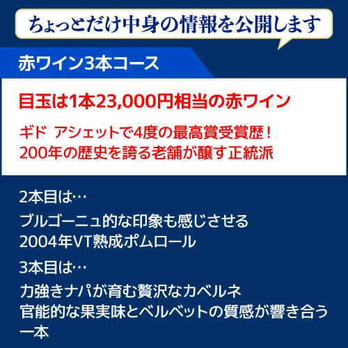 ワイン福袋 11月1日限定 3本入り3万円(税別) 3種類のコースから選べる セット 赤 白 シャンパン 泡 浜運 おひとり様1セット限定 予約 2026/11/4以降発送予定 | ブランド登録なし | 03