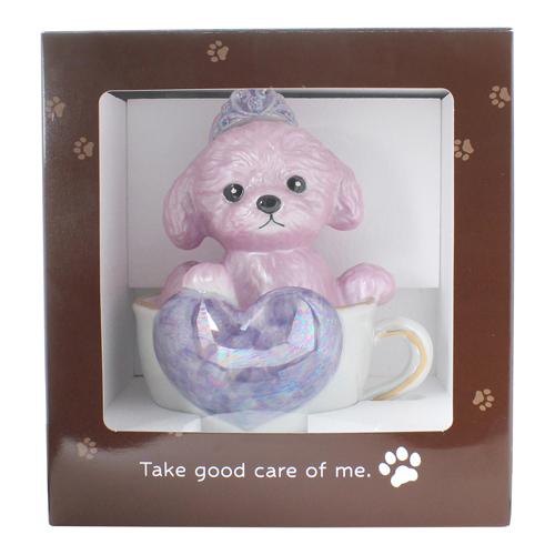 正規品 ブランデー 箱付き ティーカッププードル デキャンタ 3本セット ローズ マロン ブラン 500ml 40度 陶器ボトル ポアラー付き ハート プードル 犬 送料無料 |  | 04