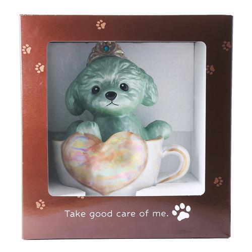 正規品 ブランデー 箱付き ティーカッププードル デキャンタ 4本セット ローズ マロン ブラン エメラルド 500ml 40度 陶器ボトル ポアラー付き ハート  送料無料 |  | 05