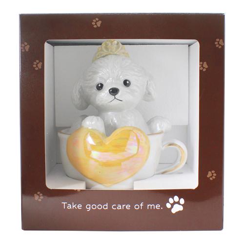 正規品 ブランデー 箱付き ティーカッププードル デキャンタ 4本セット ローズ マロン ブラン エメラルド 500ml 40度 陶器ボトル ポアラー付き ハート  送料無料 |  | 08