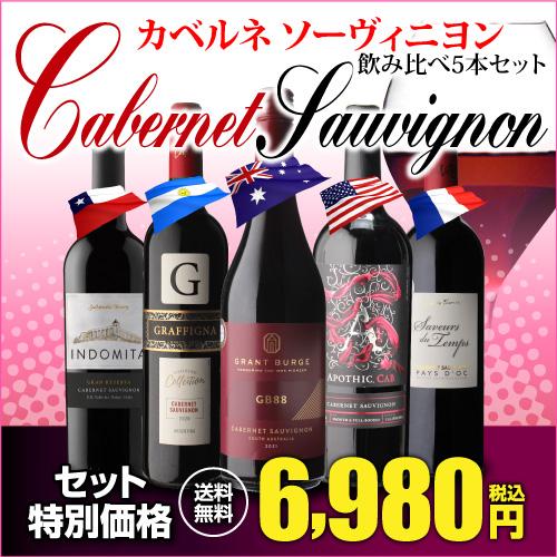ワイン ワインセット 赤 5本 飲み比べ 詰め合わせ ぶどう品種で楽しむ