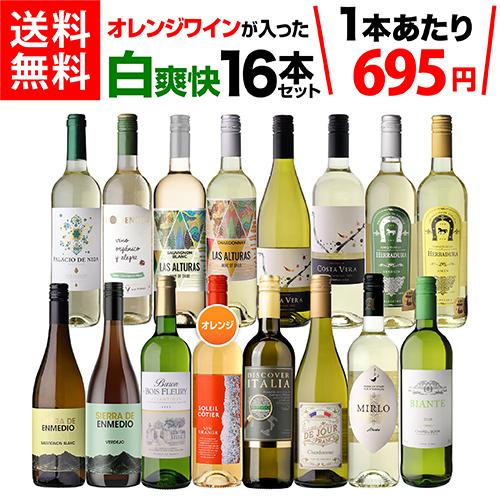 ワイン ワインセット 白セット 1本あたり695円(税込) 送料無料 目玉オレンジワイン 白爽快16本セット 36弾 白 飲み比べ 辛口  オレンジ 浜運A（Yahoo!・ワイン&ワインセラーセラー専科ヤフー店）