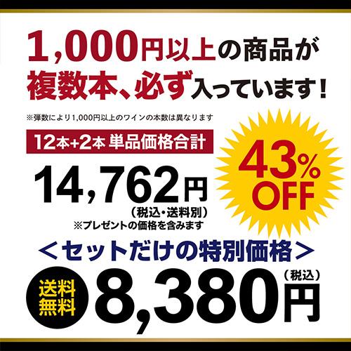 ワインセット 赤セット 赤だけ 特選 12本＋2本(計14本) 218弾 送料無料 イタリア フランス 長S｜cellar｜06