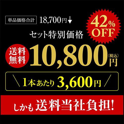 1本あたり3,600円(税込) 送料無料 イタリア D.O.C.G銘醸ワイン 3本