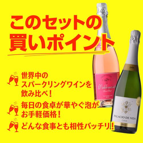 ワインセット 赤白ロゼ泡 スパークリング 格安 送料無料 エブリデー泡