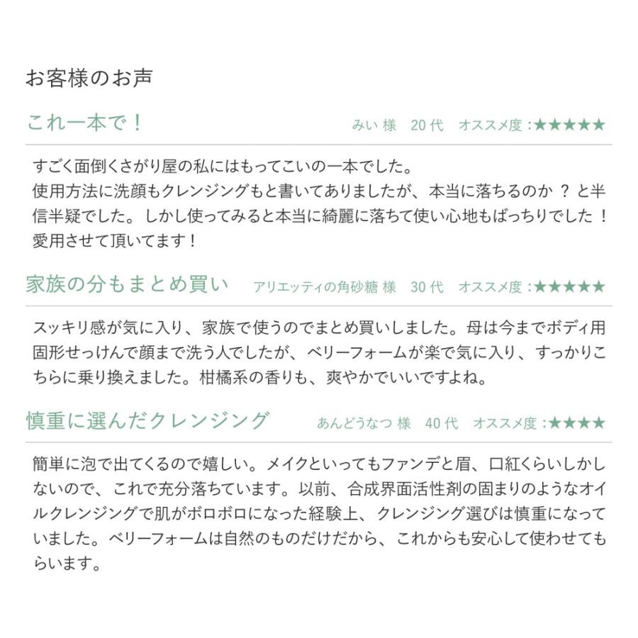 泡洗顔料 無添加 洗顔フォーム W洗顔不要 アミュセンス ベリーフォーム 150ｍL 洗顔＆クレンジング 毛穴 黒ずみ 角栓 保湿 時短 乾燥肌 敏感肌 30代 40代 50代 | ブランド登録なし | 03