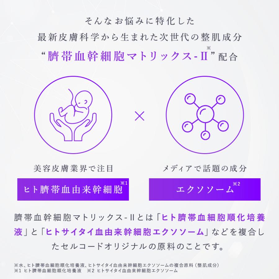 ヒト幹細胞 エクソソーム シートマスク ナイアシンアミド ビタミンC セルコード ステム ダーマメソ マスク 超しっとり 2枚(23mL×2枚)  個包装 日本製 | CELL CODE | 03