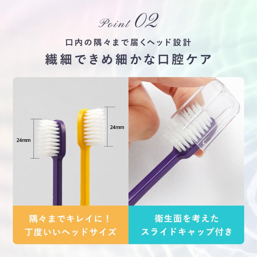 まとめ買い 韓国 歯ブラシ パレット ビビット 10カラー キャップ付き (歯ブラシ10本) 二重微細毛ブラシ 歯間 虫歯 口臭 ホワイトニング 美白 大人 子ども | ブランド登録なし | 04