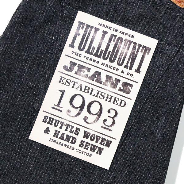 フルカウント 1108BK SLIM STRAIGHT BLACK SELVEDGE DENIM スリムストレート ブラックセルビッチデニム ジーンズ FULLCOUNT 定番商品｜celluloid｜09