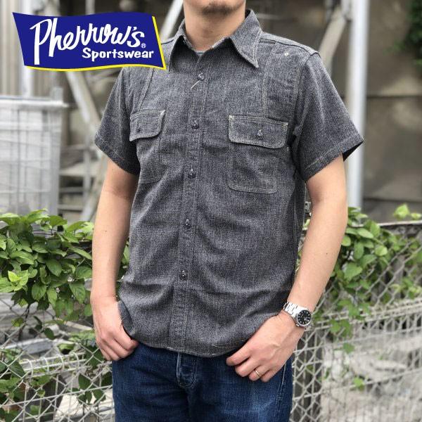 Pherrow's（フェローズ） PHERROWS 半袖 ワーク シャツ クールマックス