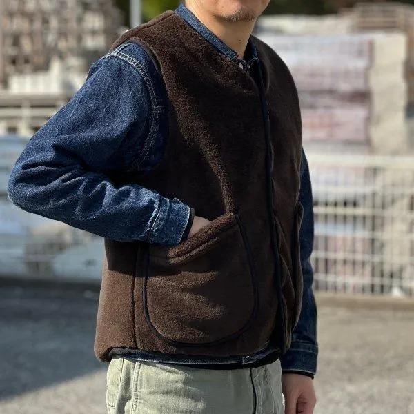 クッシュマン　リバーシブルベスト　２１５００ クッシュマン 21500 QUILTING & FUR REVERSIBLE VEST 中綿キルティング