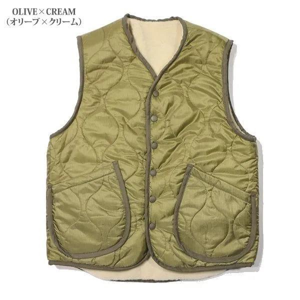 CUSHMAN（クッシュマン） 21500 QUILTING & FUR REVERSIBLE VEST 中綿