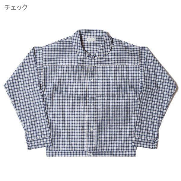 WAREHOUSE（ウエアハウス） Lot 2166 INDIGO CHECK ROUND COLLAR
