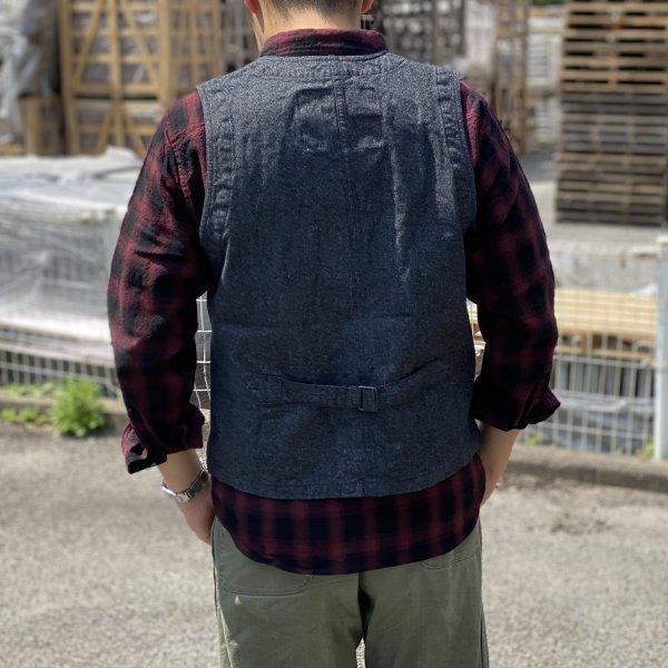 CUSHMAN（クッシュマン） ブラックシャンブレー ワークベスト BLACK