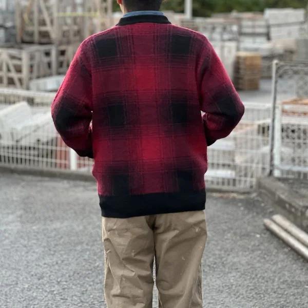 Pherrow's（フェローズ） 24W-PONC1 オンブレーチェック ニット