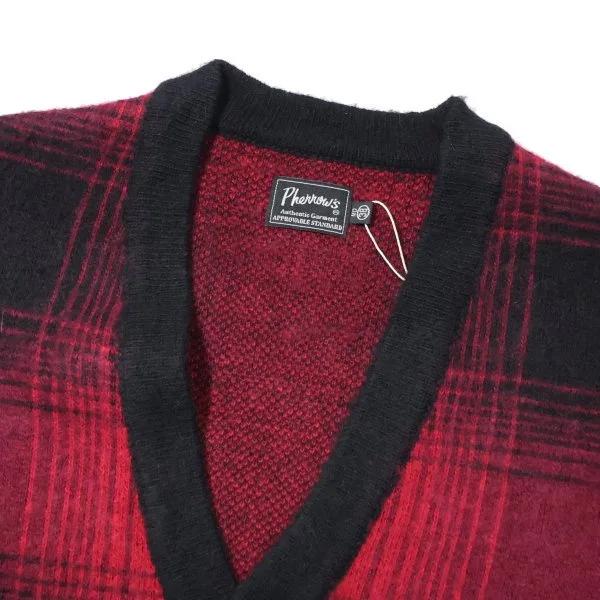 Pherrow's（フェローズ） 24W-PONC1 オンブレーチェック ニット