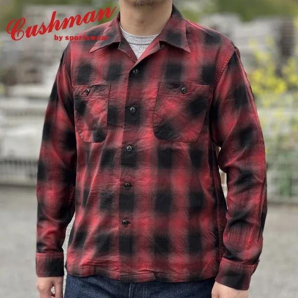CUSHMAN クッシュマン 25467 オンブレーチェック オープンカラー CUSHMAN クッシュマン 25467 オンブレーチェック オープンカラー