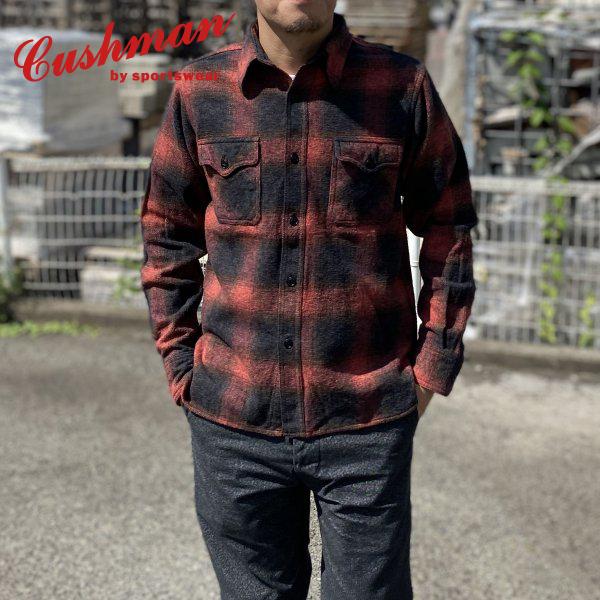 クッシュマン オンブレーチェック CPOシャツ 長袖 OMBRE CHECK C.P.O 