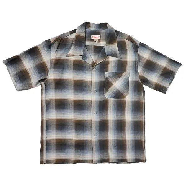 CUSHMAN（クッシュマン） 25606 RAYON OMBRE CHECK OPEN SHIRTS