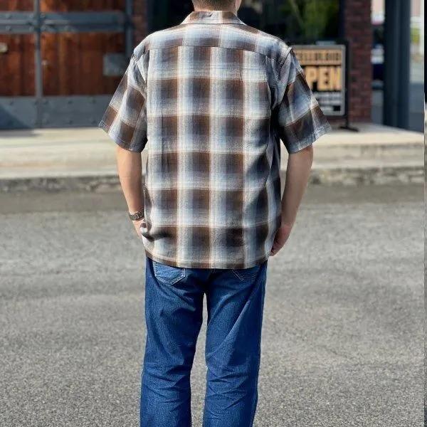 イチ CUSHMAN（クッシュマン） 25606 RAYON OMBRE CHECK OPEN SHIRTS
