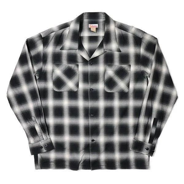 CUSHMAN（クッシュマン） 25615 C/R OMBRAY CHECK OPEN COLLAR SHIRTS