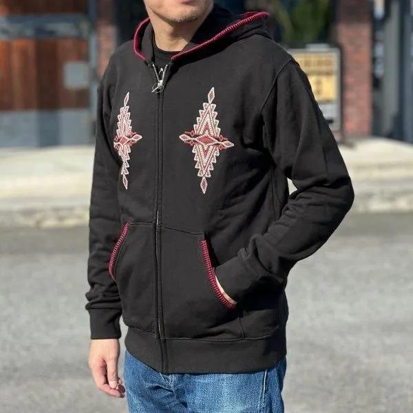 Pherrow's（フェローズ） 25W-PNP1 ネイティブ柄 裏毛スウェット