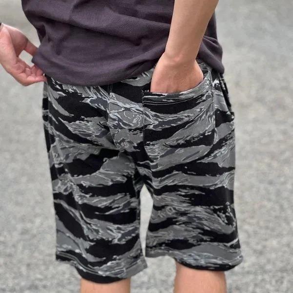 CUSHMAN（クッシュマン） 26895 CAMO MINI PILE SWEAT SHORTS タイガー