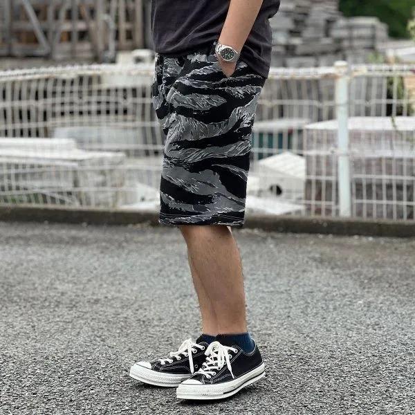 CUSHMAN（クッシュマン） 26895 CAMO MINI PILE SWEAT SHORTS タイガー